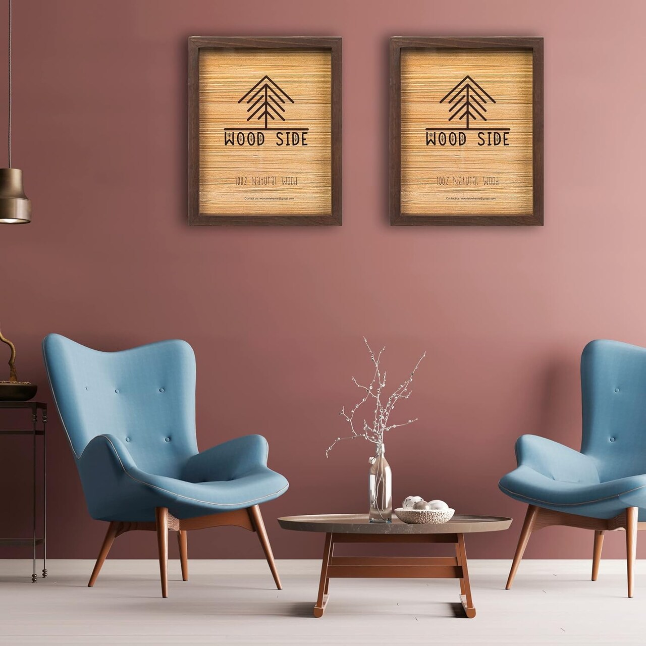 Brown Wooden Picture Frame 11x14 - Natural Rustic Solid Wood Thick Borders, Wall Mount and Table Top Display